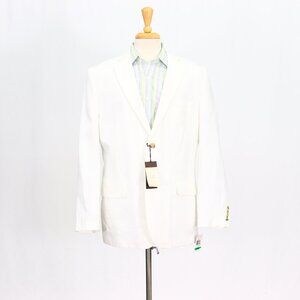 Tasso Elba 44R Beige Blazer Sport Coat Jacket 2-Button Solid Y736